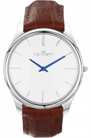 Image of Mens Kennett Kensington Silver White Light Brown Watch KSILWHLGTBRN