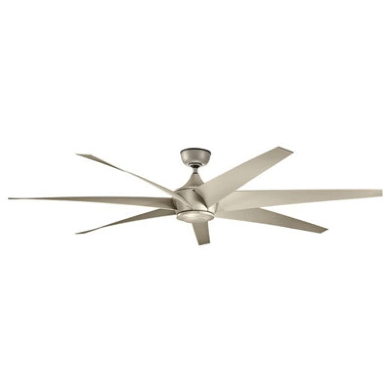 Image of Lehr 203cm 7 Blade Ceiling Fan with Integrated LED Light Antique Satin Silver, Remote Control