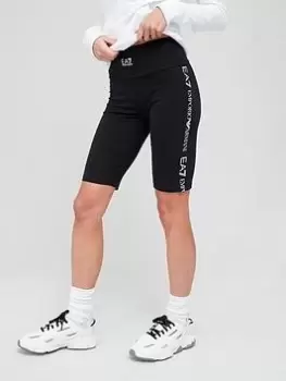 Image of EA7 Emporio Armani Logo Cycling Short - Black, Size S, Women