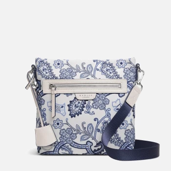 Image of Radley Womens Maple Cross - Radley Paisley Small Ziptop Cross Body Bag - Chalk