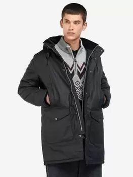 Image of Barbour Haughton Wax Coat, Black, Size L, Men