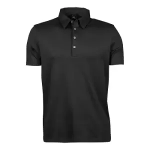 Image of Tee Jays Mens Pima Short Sleeve Cotton Polo Shirt (S) (Black)