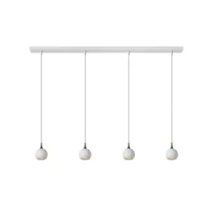 Image of Favori Modern Bar Pendant Light - 4xGU10 - White
