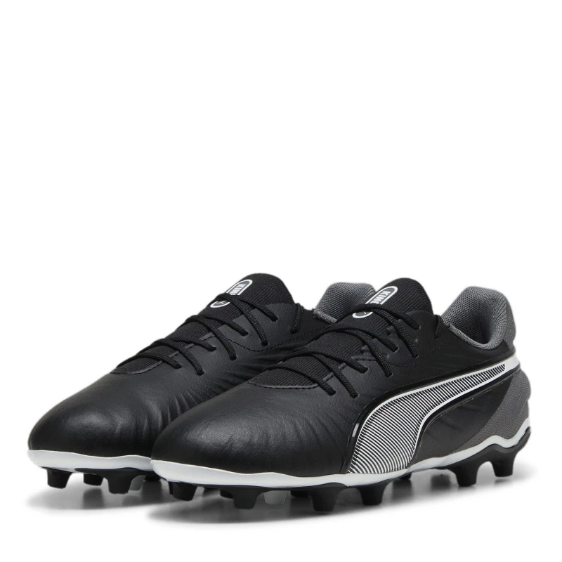 Image of Puma King Match Junior Firm Ground Football Boots - Black 3