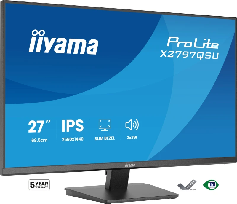 Image of iiyama iiyama ProLite X2797QSU-B1 computer monitor 68.6cm (27") 2560 x 1440 pixels Quad HD LED Black X2797QSU-B1