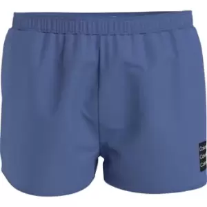 Image of Calvin Klein Short Drawstring Swim Shorts - Blue