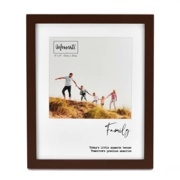 Image of Moments Wooden Photo Frame with Mount 6" x 6" - Family