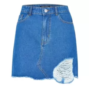 Image of I Saw It First Denim Skirt - Blue