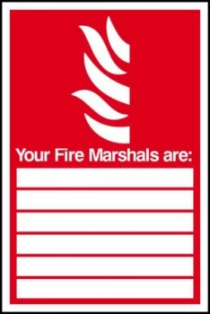 Image of Fire Marshals Are_ Sign Rigid 1mmPVC Brd