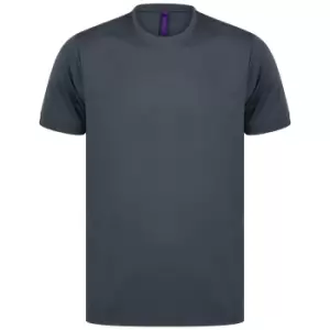 Image of Henbury Mens HiCool Performance T-Shirt (S) (Charcoal)