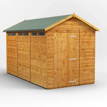 Image of 12x6 Power Apex Security Shed - Brown