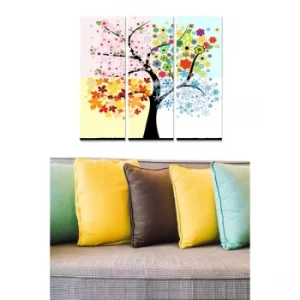 Image of MDF4420918 Multicolor Decorative MDF Painting (3 Pieces)