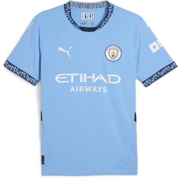 Image of Puma Manchester City Home Shirt 2024 2025 Adults Domestic Replica Shirts S Blue 37779018350