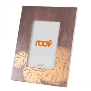 Image of Home Living Gold Palm Photo Frame