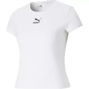 Image of Puma Classic Fitted T Shirt Womens - White