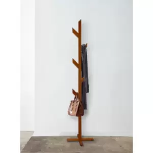 Image of Decorotika Arbrano Handmade Natural Solid Wood Coat And Hat Rack Wooden Rack Coat Stand Hat Standk - Medium