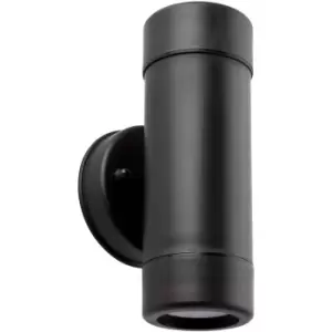 Image of Up & Down Twin Outdoor IP44 Downlight - Dimmable 2 x 7W GU10 LED - Black