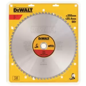 Image of DEWALT Metal Steel Cutting Saw Blade 355mm 90T 25.4mm