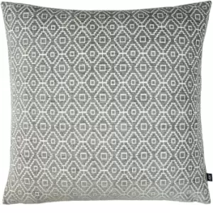 Image of Ashley Wilde Kenza Cushion Cover (One Size) (Smoke/Steel Grey)