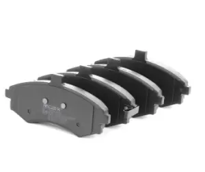 Image of RIDEX Brake pad set 402B0442 Brake pads,Brake pad set, disc brake HYUNDAI,KIA,MATRIX (FC),ELANTRA (XD),ELANTRA Stufenheck (XD),CERATO (LD)