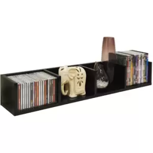 Image of VIRGO - Gloss 84 CD / 56 DVD / Bluray / Media Wall Storage Shelf - Black - Black