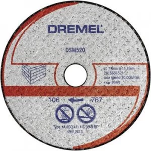 Image of Dremel DSM 520 2615S520JA Cutting disc (straight) 77mm 11.1mm 2 pcs