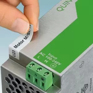 Image of Phoenix Contact 0803933 Label Printer Tape, Black On White, 6M