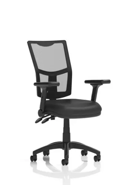 Image of Eclipse Eclipse Plus II Mesh Back with Soft Bonded Leather Seat With Height Adjustable And Folding Arms DE02MLTHFD
