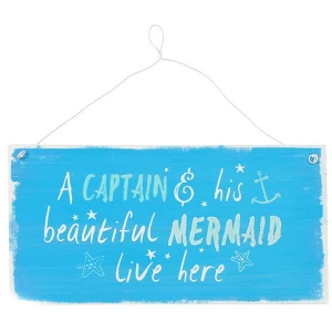 Image of Captain And Mermaid Metal Sign