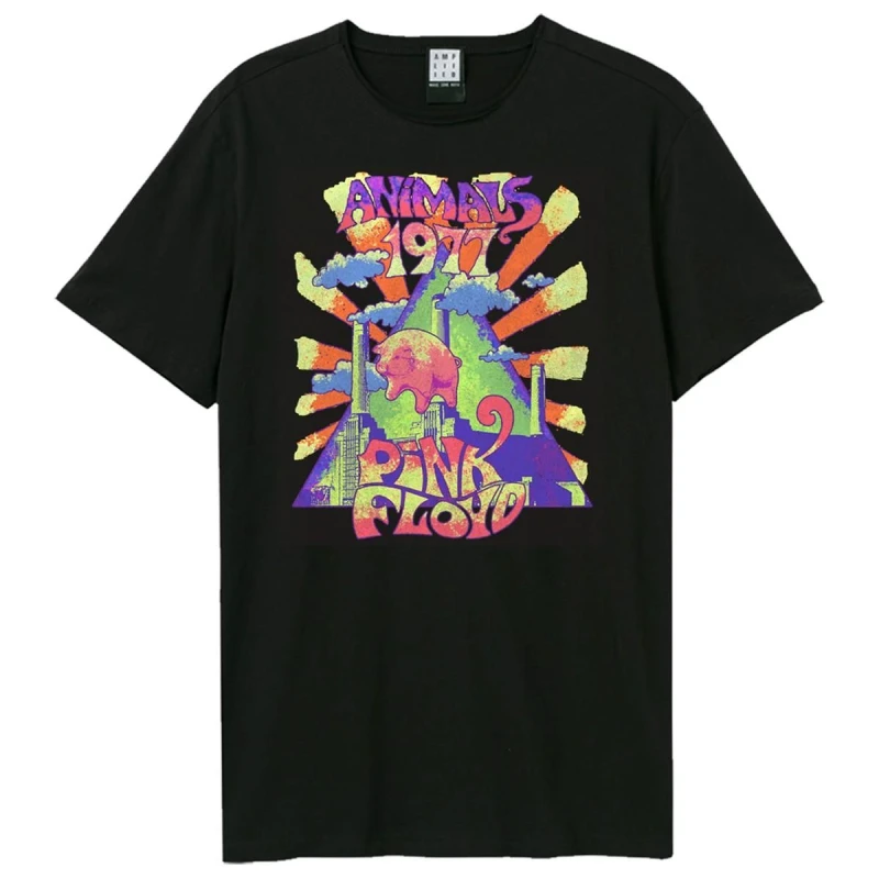 Image of Pink Floyd Pink Floyd Men Animals Tour 77 T-Shirt in Black Size: X-Small Black XS Male 5063852068692