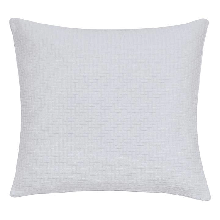 Image of Bedeck of Belfast White Cotton Matelasse Fine Linens 'Andaz' Cushion - Cushion