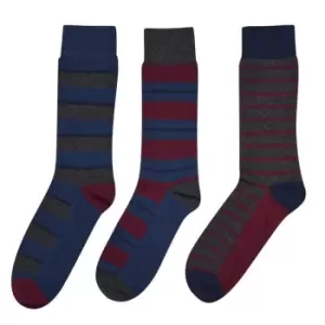 Image of Firetrap 3 Pack Formal Socks Mens - Red