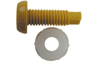 Image of Number Plate Plastic Nut & Screw - Yellow PWN085 WOT-NOTS