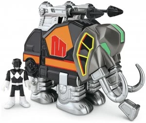 Image of Imaginext Power Rangers Black Ranger and Mastodon