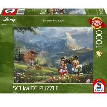 Image of Thomas Kinkade: Disney Mickey & Minnie in the Alps (2021 Edition) - 1000 Pieces