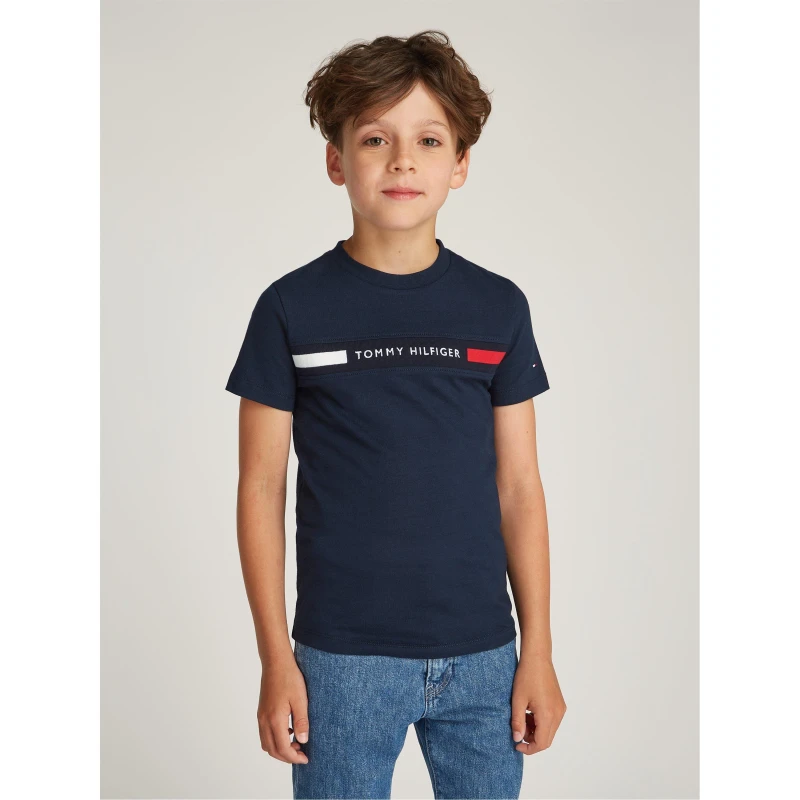 Image of Tommy Hilfiger TH RIB REG TEE SS Regular Fit T-Shirts 4Y Blue 58375718135