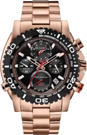 Image of Bulova Mens Chronograph Rose Gold Colour Bracelet Watch