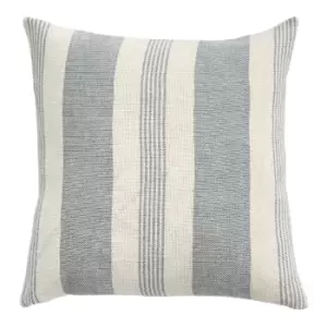 Image of Gallery Interiors Garnette Stripe Square Stripe Cushion Grey