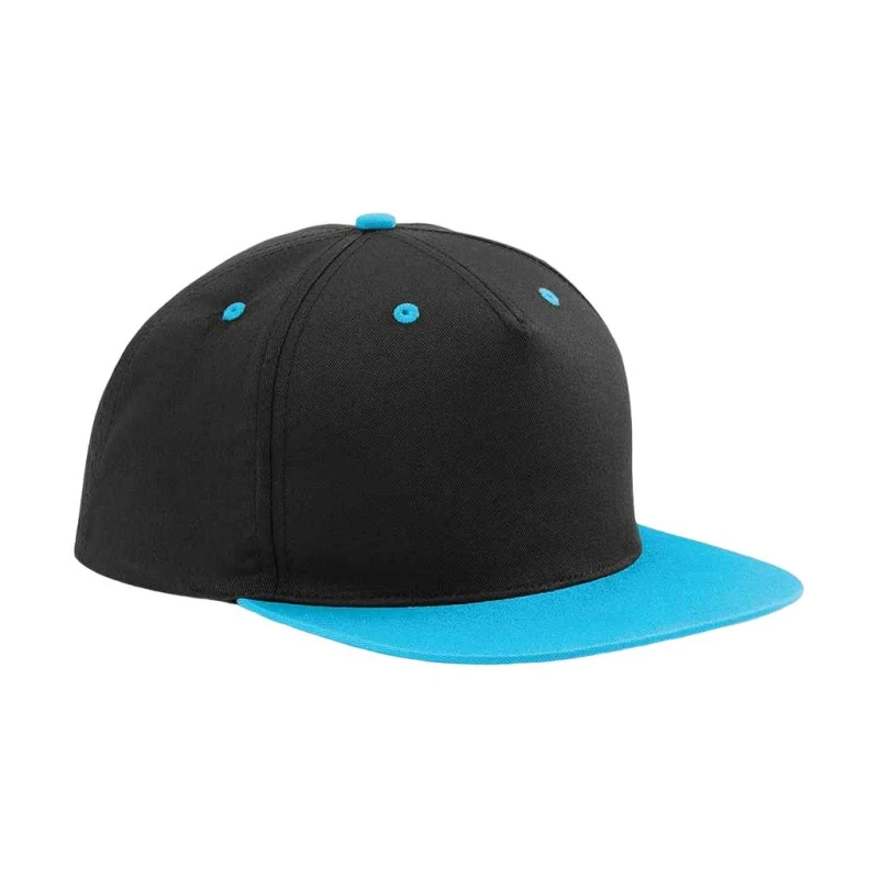 Image of Beechfield Womens Contrast 5 Panel Snapback Cap in Blue Blue Female One Size