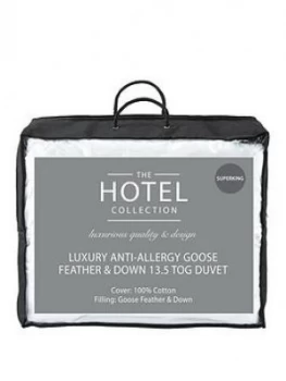 Image of Hotel Collection Luxury Anti Allergy Goose Feather and Down 13.5 Tog Duvet