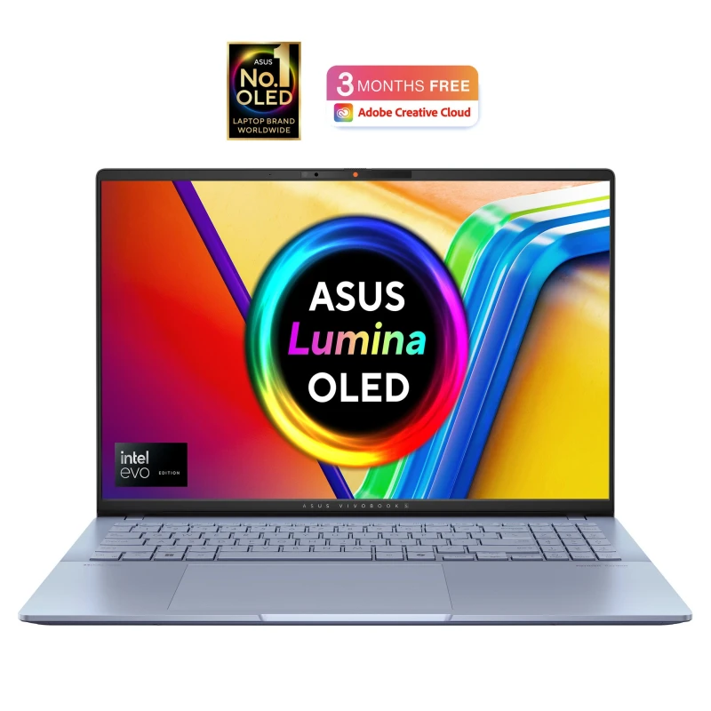 Image of Asus ASUS VivoBook S S5606MA Laptop, Intel Core Ultra 7, 16GB RAM, 1TB PCIe SSD, 16" OLED 3200 x 2000 HDR, AMD Radeon, Windows 11 Home, Blue S5606MA-M