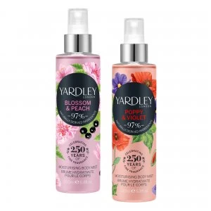 Image of Yardley London Poppy and Violet + Cherry Blossom and Peach Fragra...