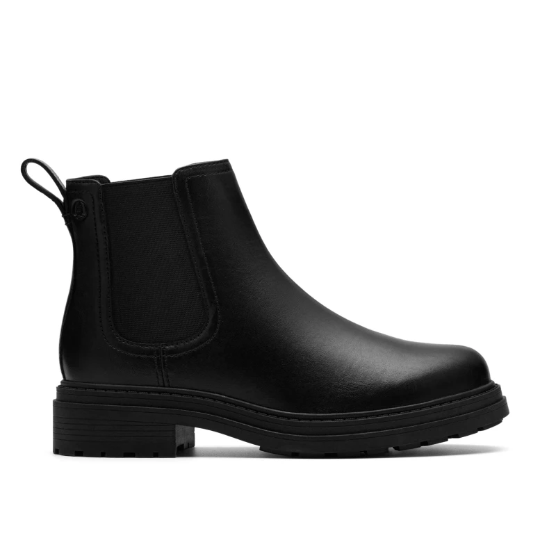 Image of Clarks Clarks Women Orinoco 3 Lane Black Leather Chelsea Boots,Ankle Boots Size: 7-Standard Fit Black 7-Standard Fit Female 5063421643176