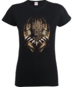 Image of Black Panther Gold Erik Womens T-Shirt - Black - S