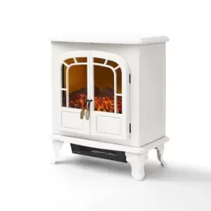 Image of Warmlite Wingham 2KW Double Door Electric Fireplace Heater, white