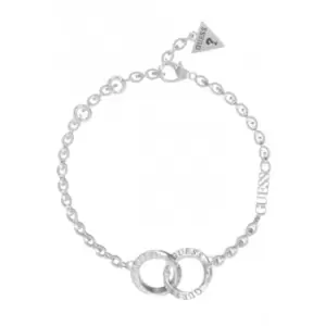 Image of Ladies Rhodium Plated Mini Forever Links Bracelet