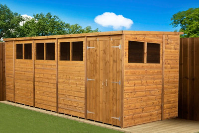 Image of Empire Sheds Empire Modular Pent 18X6 Double Door & Windows