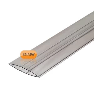 Image of Snapa 10mm Clear Polycarbonate H Section 3m