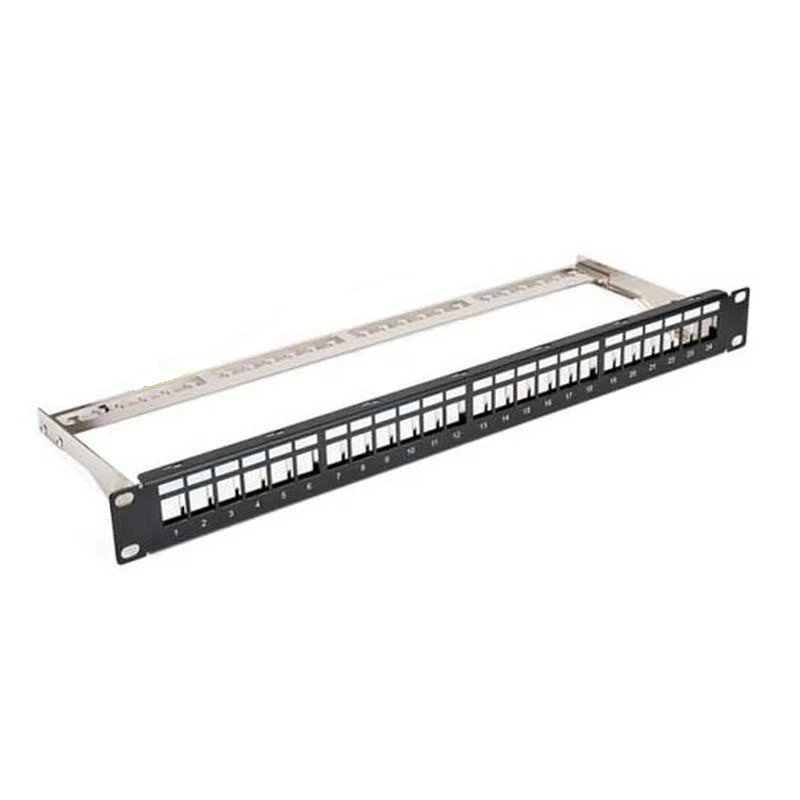 Image of FDL 24 PORT EMPTY MODULAR KEYSTONE PATCH PANEL (1U)