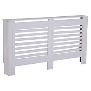 Image of Outsunny Radiator Cover White MDF 190 x 1720 x 810 mm